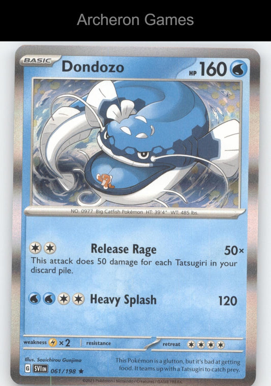Pokemon Card Dondozo SVI 061/198 R Scarlet & Violet Holo