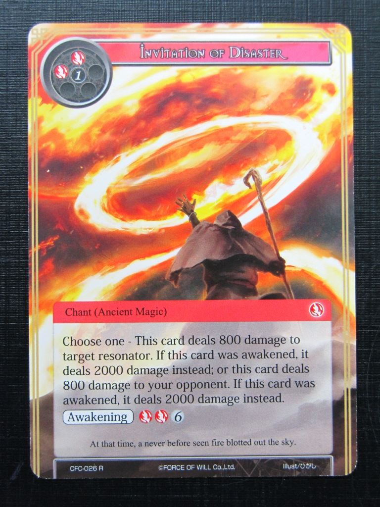 Force of Will Cards: INVITATION OF DISASTER R # 26G16