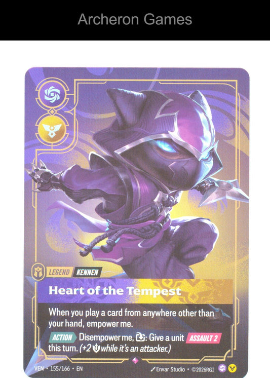 Kennen - Heart of the Tempest VEN 155/166 R Vendetta Riftbound Card Foil