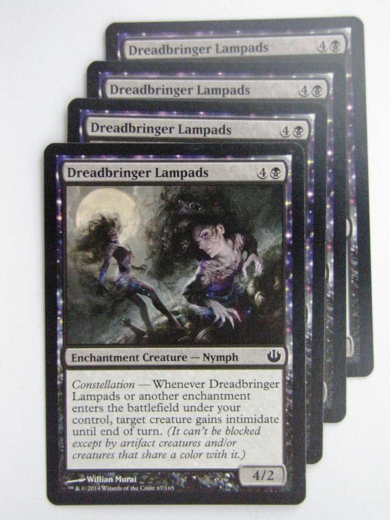MTG Magic Cards: DREADBRINGER LAMPADS x4 Journey to Nyx playset # 24B71