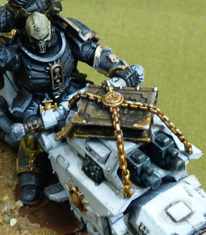 Chaplain on Bike painted - White Scars - Warhammer 40K #4PJ