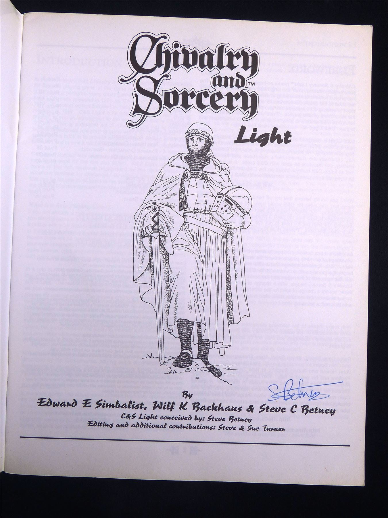 Chivalry & Sorcery: Light Booklet - Maple Leaf Games Roleplay Softback #2UO