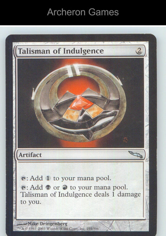 Talisman of Indulgence MRD 255 UC MTG Card NM/EX+