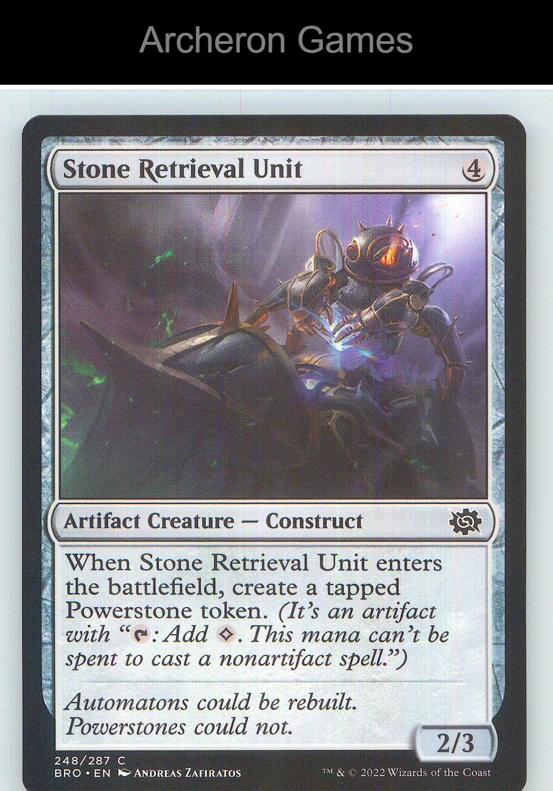 Stone Retrieval Unit BRO 248 C MTG Card NM/EX+