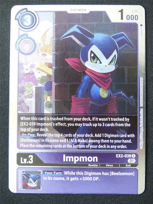 Impmon EX2-039 R Foil - Digimon Card #17Y