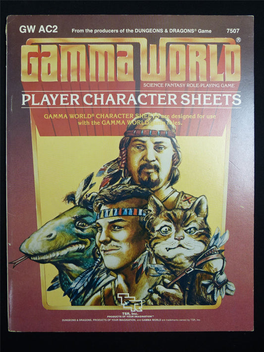 Gamma World Player Character Sheets - TSR Roleplay Booklet #N9