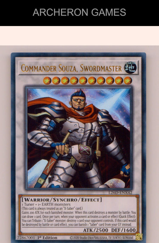 Commander Souza, Swordmaster Ultra Rare YUGIOH Card 1st Edition