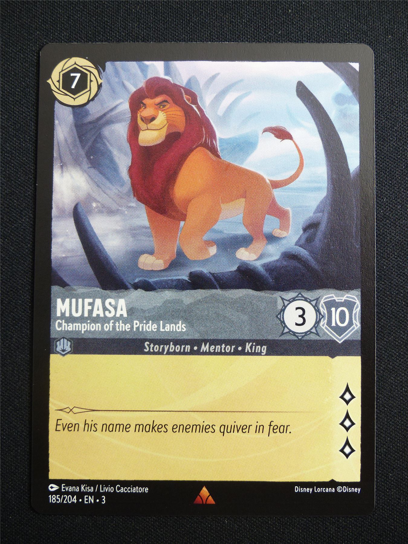 Mufasa Champion of the Pride Lands 185/204 - Lorcana Card #27Q