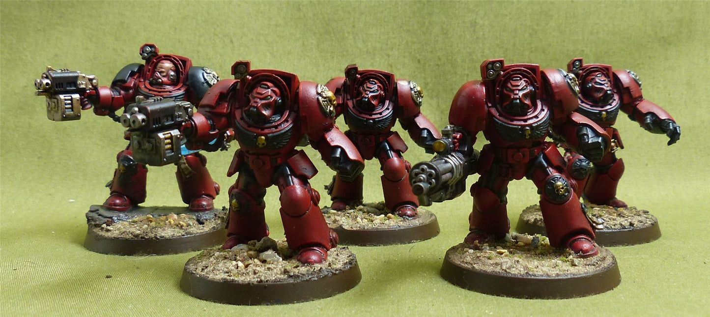 Terminator Assault Squad painted - Blood Angels - Warhammer 40K #5A