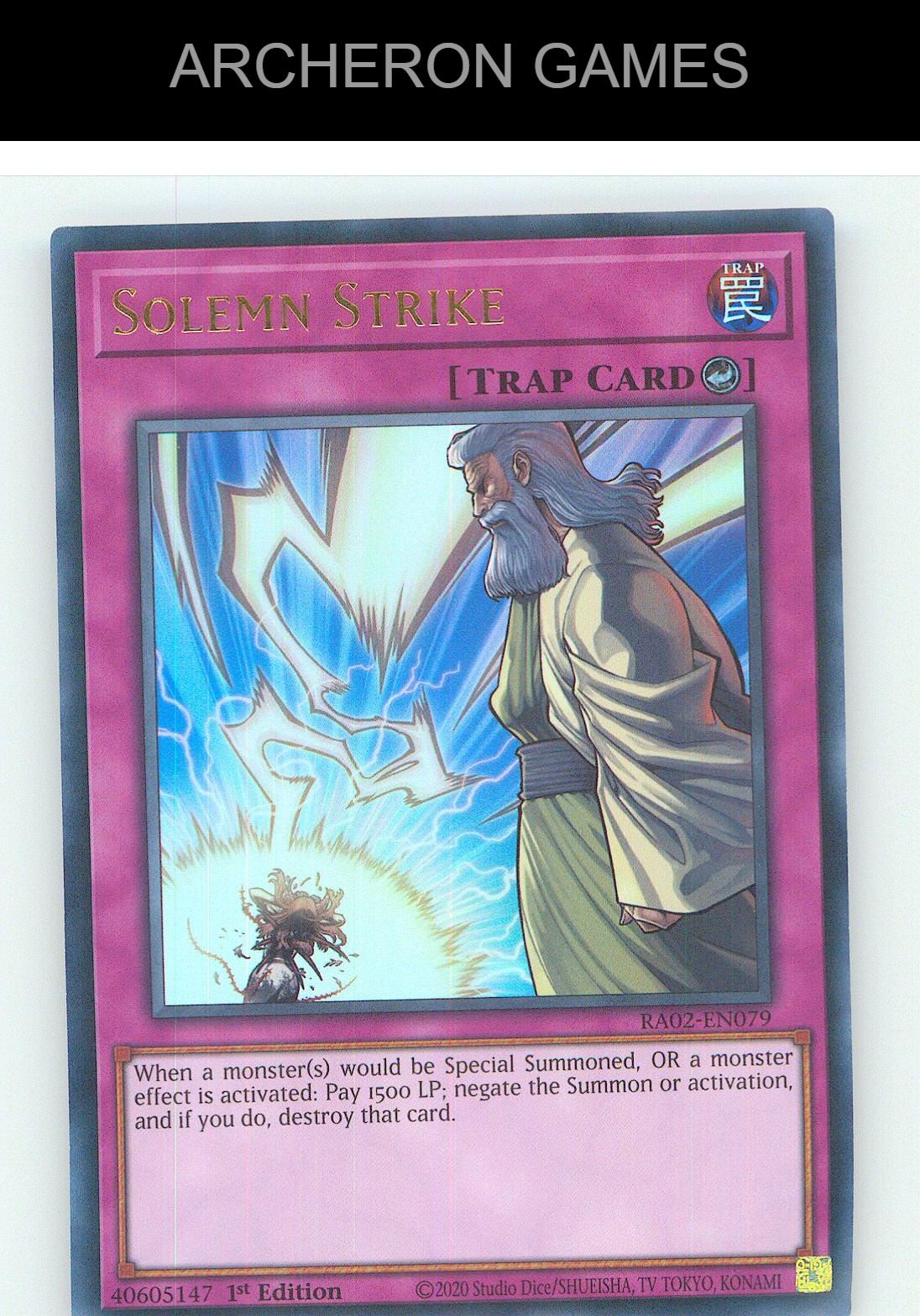 Solemn Strike (UR) Ultra Rare YUGIOH Card 1st Edition