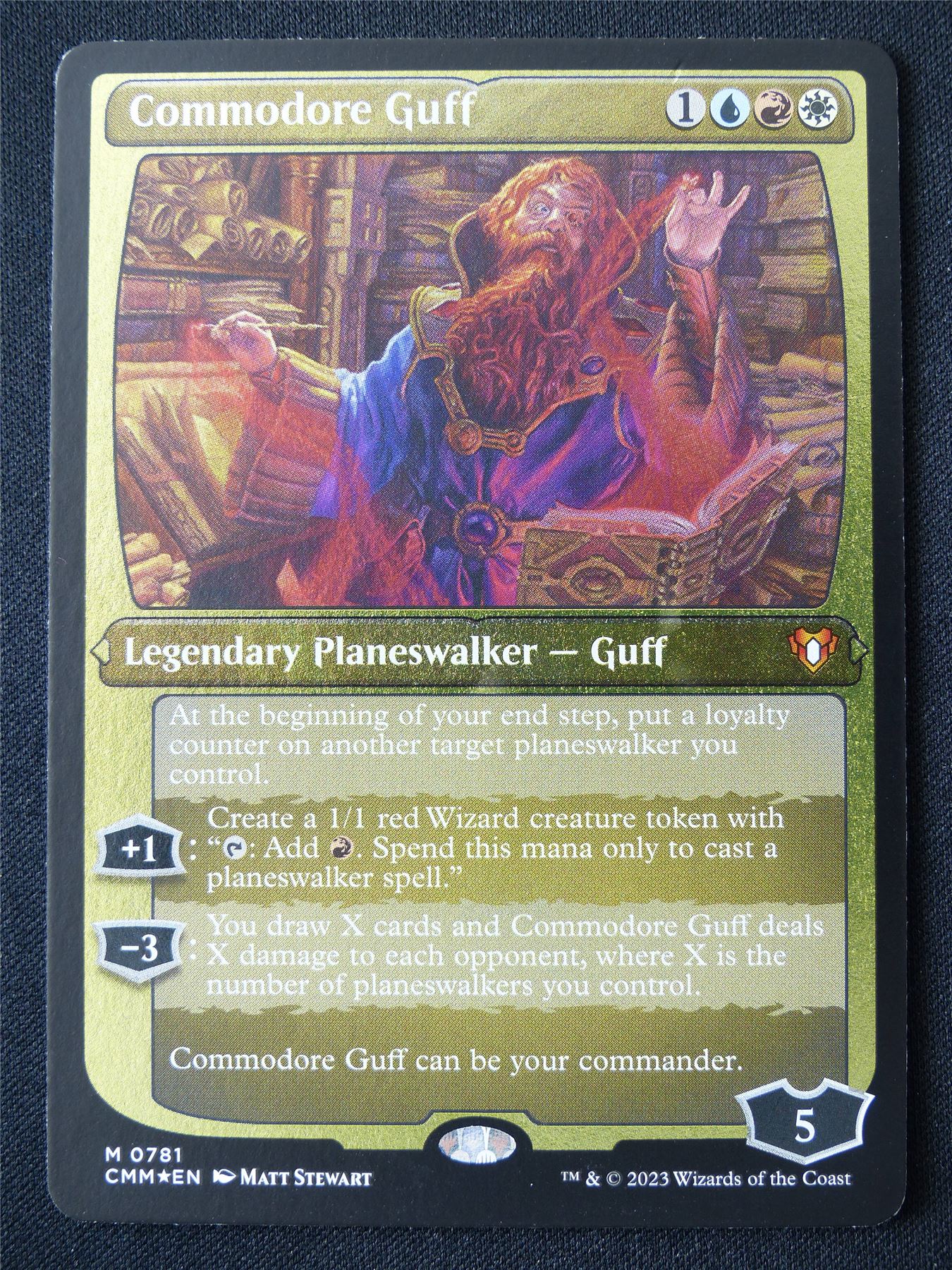 Commodore Guff Foil Thick Card Commander - CMM - Mtg Card #AT