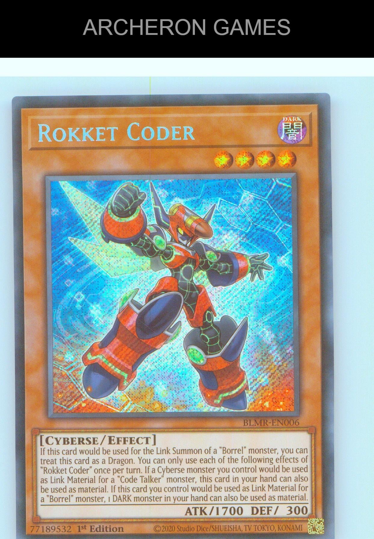 Rokket Coder SEC YUGIOH Card 1st Edition