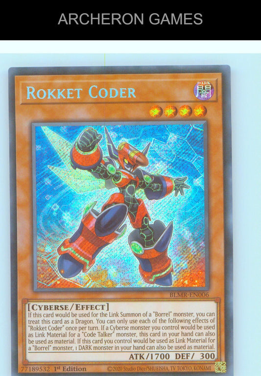 Rokket Coder SEC YUGIOH Card 1st Edition