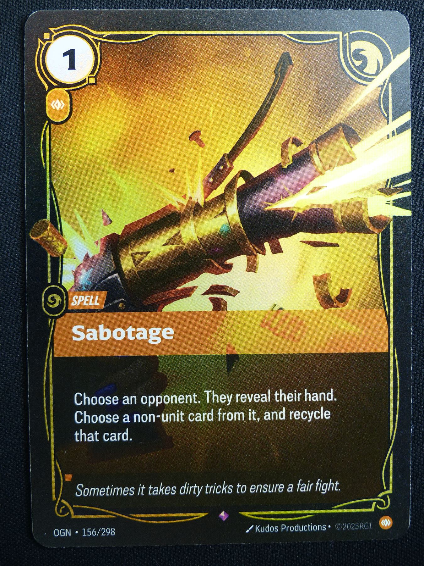 Sabotage 156/298 Rare Foil - Riftbound Card #46V