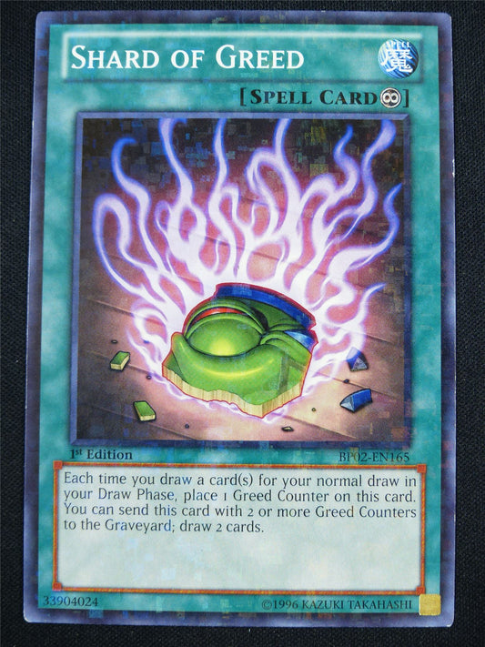 Shard of Greed NP02 Mosaic Holo Rare - 1st ed Yugioh Card #19Q