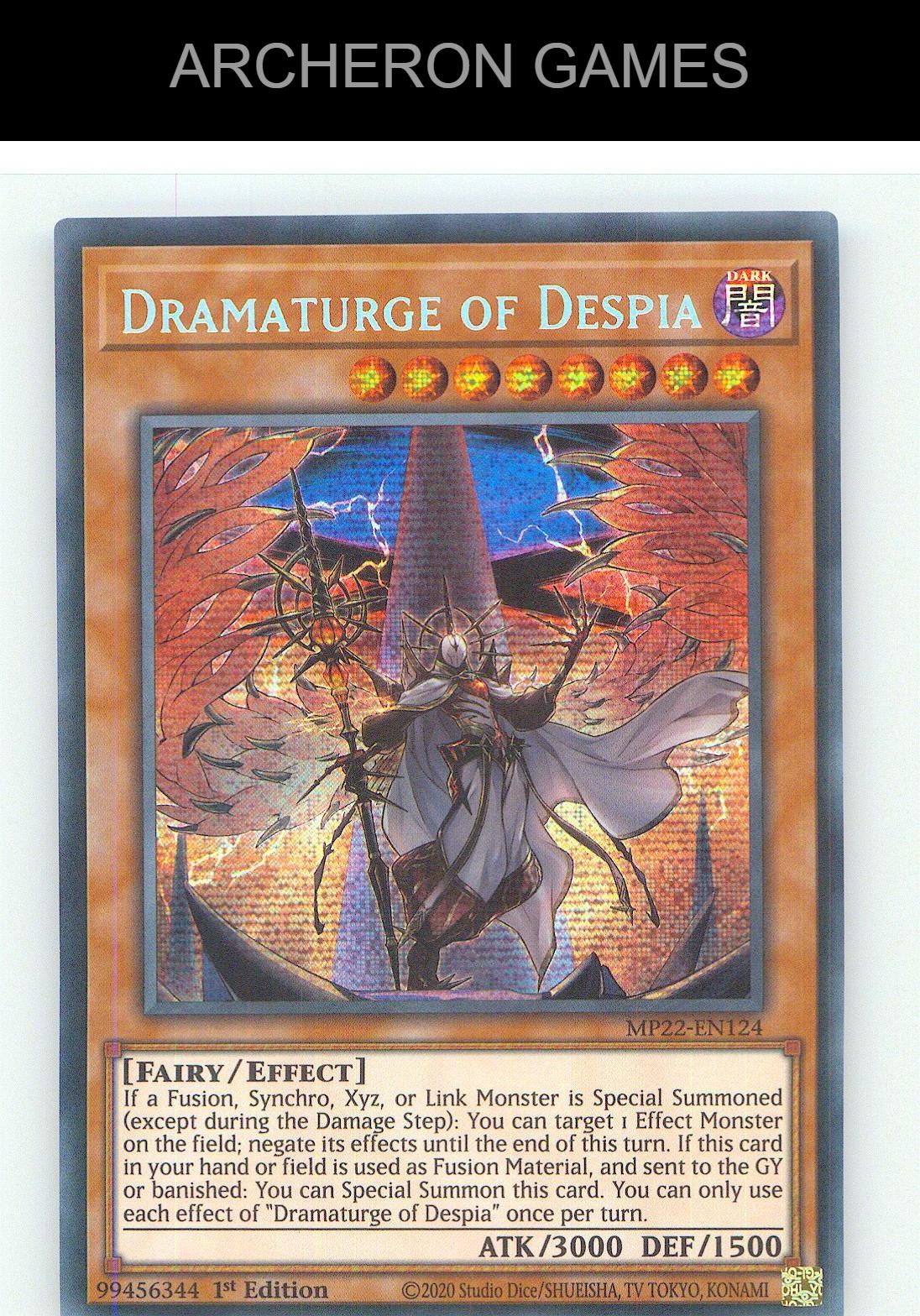 Dramaturge of Despia Prismatic Secret Rare YUGIOH Card 1st Edition