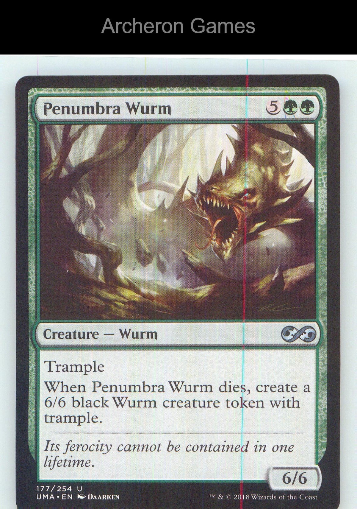 Penumbra Wurm UMA 177 UC MTG Card NM/EX+