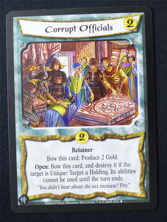 Corrupt Officials - Sam - Legend of the Five Rings L5R Card #129