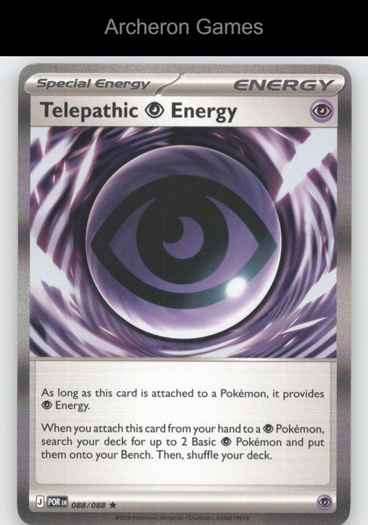 Pokemon Card Telepathic Psychic Energy ME03 088/088 R Perfect Order Holo