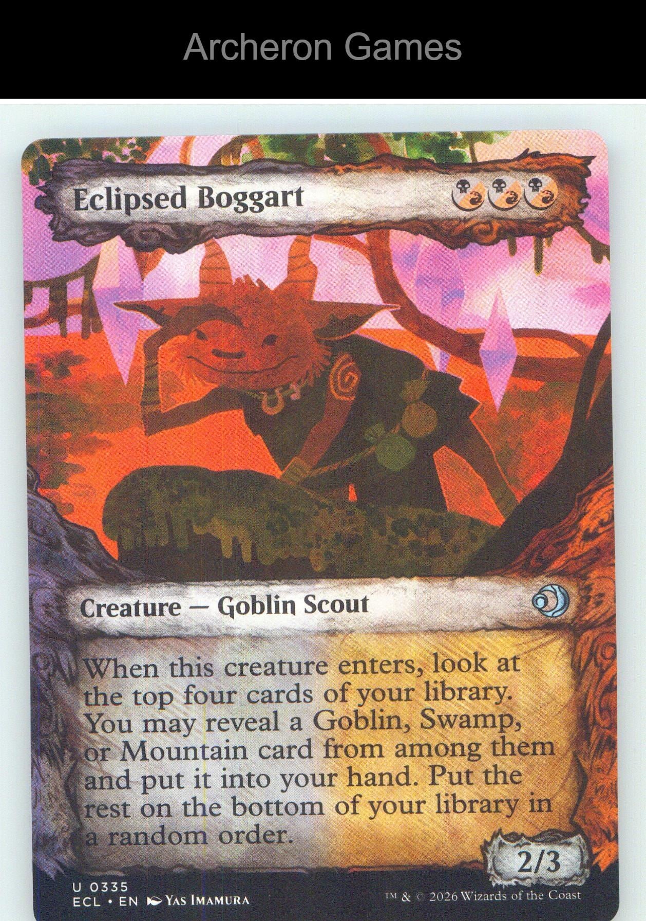 Eclipsed Boggart (Showcase) ECL 335 UC MTG Card NM/EX+