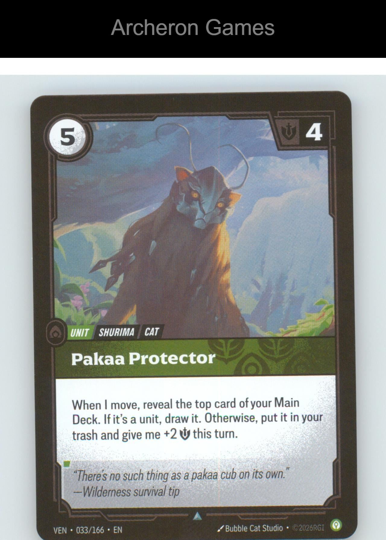 Pakaa Protector VEN 033/166 UC Vendetta Riftbound Card Foil