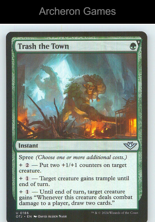 Trash the Town OTJ 186 UC MTG Card NM/EX+