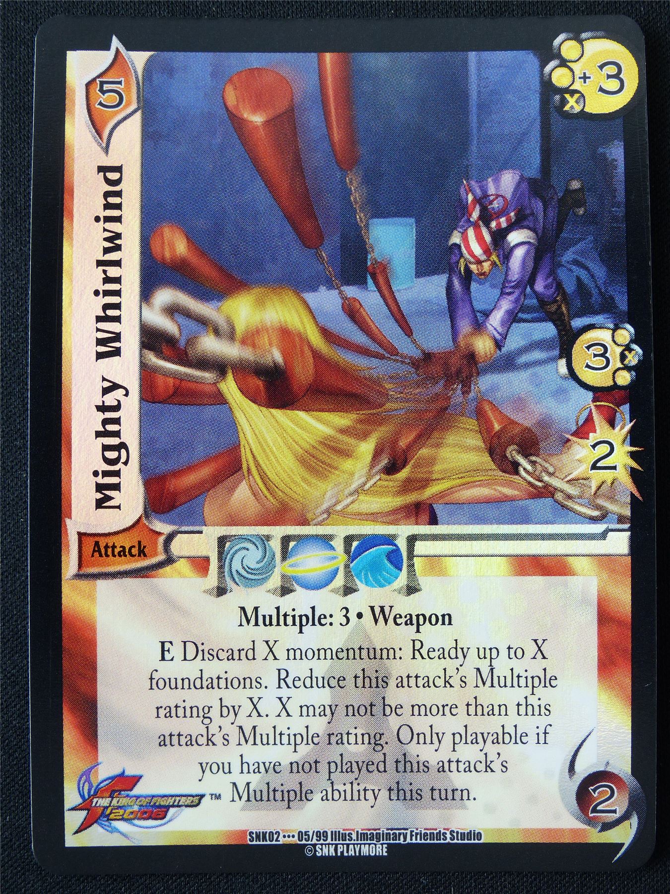 Mighty Whirlwind misprint Foil SNK02 05/99 - UFS Card #2IO