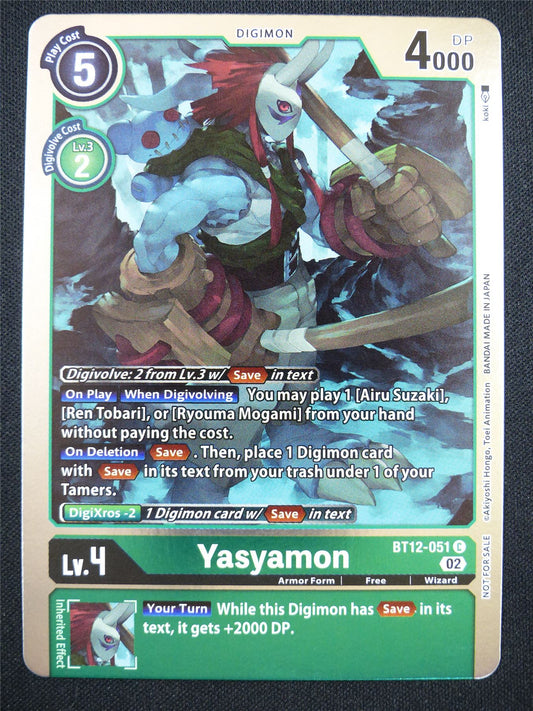 Yasyamon BT12-051 C Foil - Digimon Card #LA