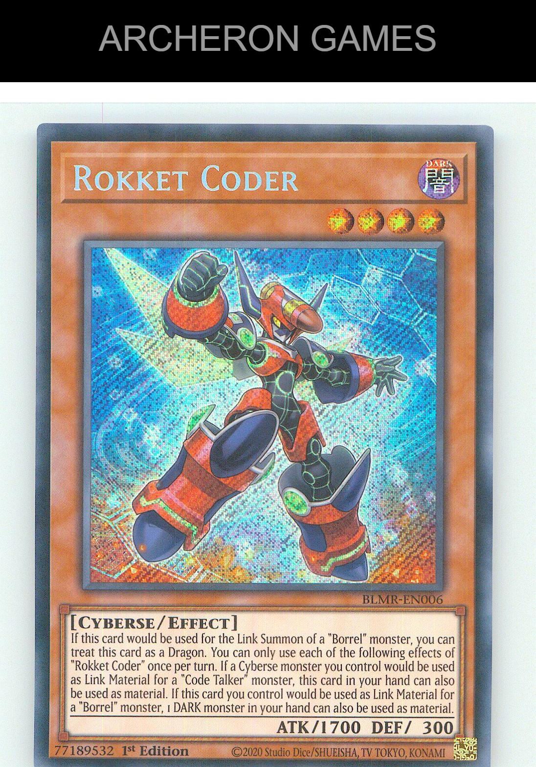 Rokket Coder SEC YUGIOH Card 1st Edition