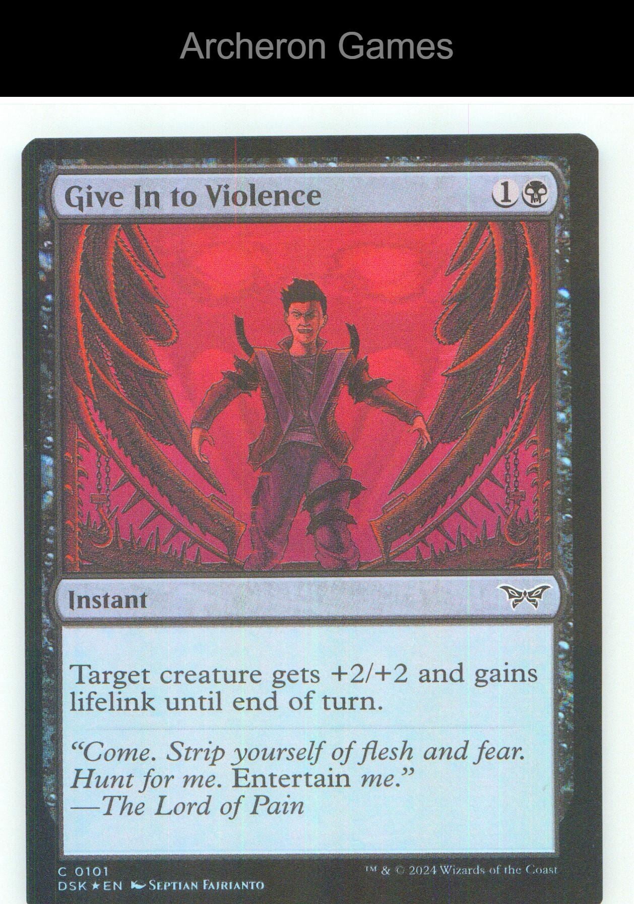 Give In to Violence DSK 101 C MTG Card NM/EX+ Foil