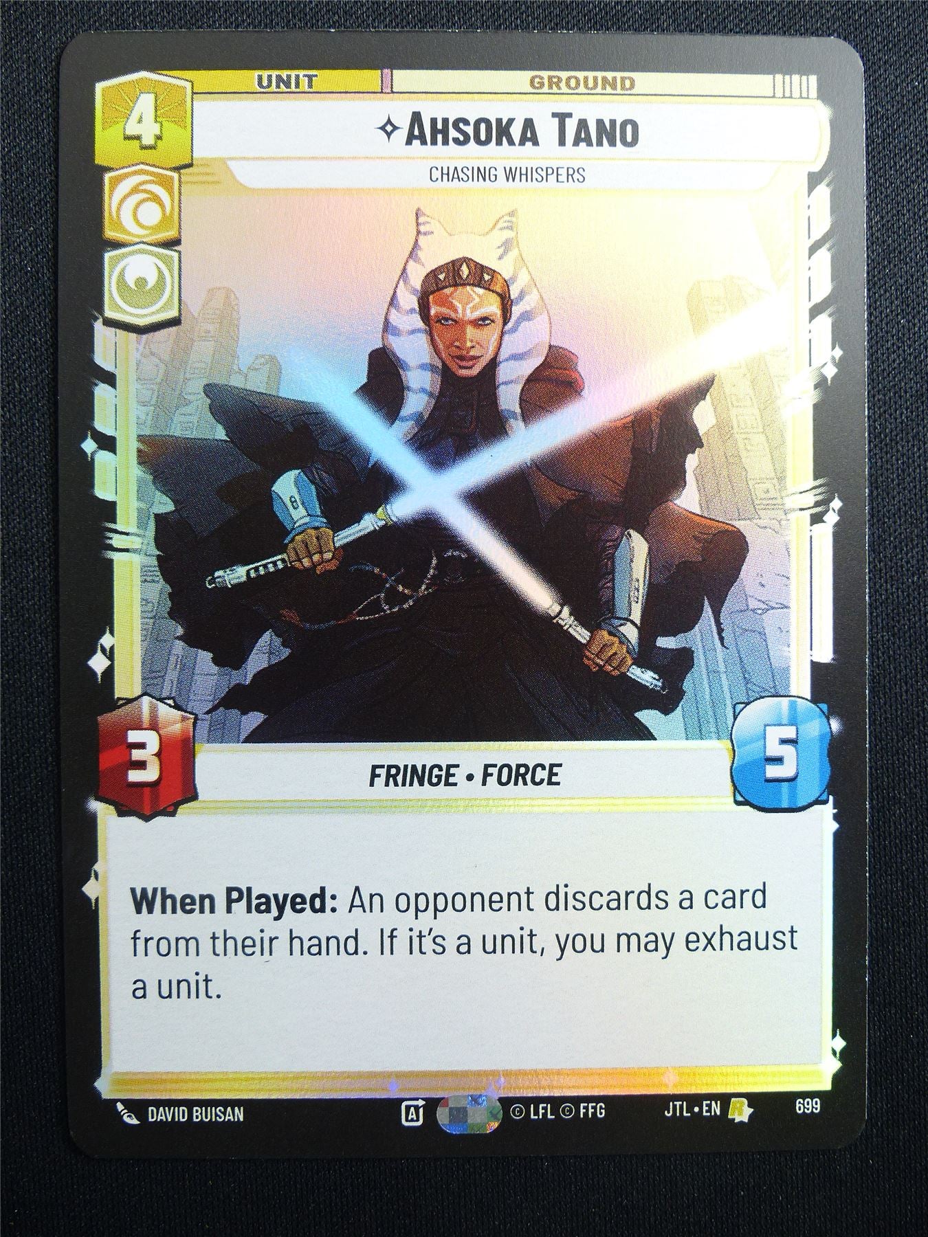 Ahsoka Tano 699 Foil - Star Wars Unlimited Card #4HS