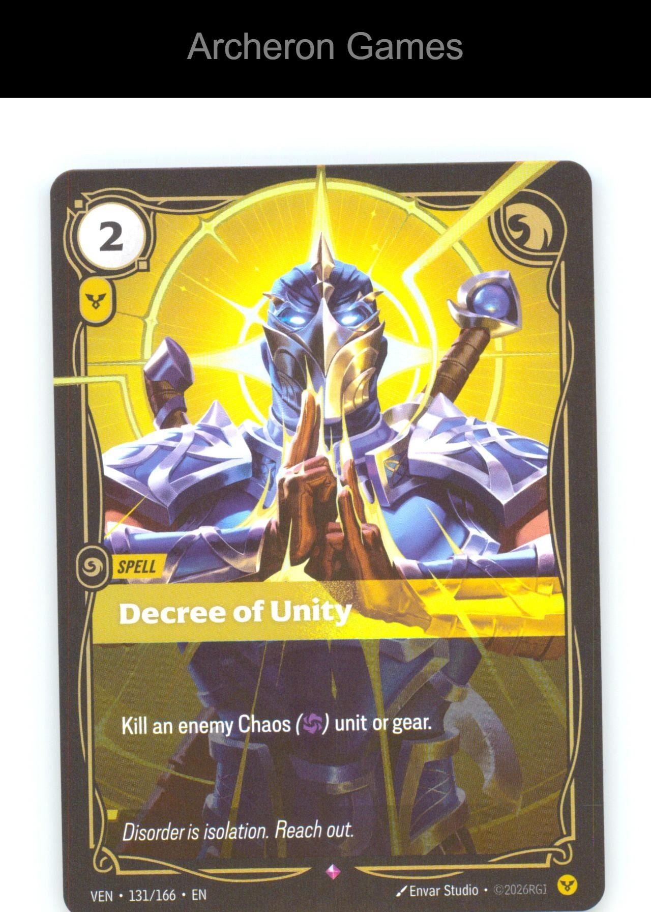 Decree of Unity VEN 131/166 R Vendetta Riftbound Card Foil
