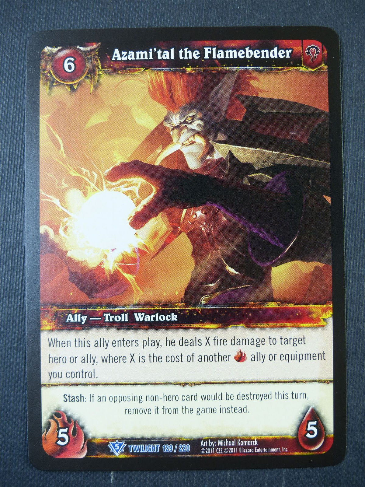 Azami'tal the Flamebender 123/220 - WoW Card #175