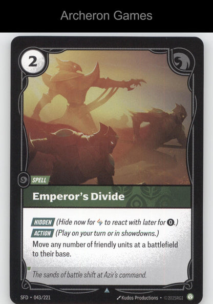 Emperor's Divide SFD 043/221 UC  Card Spiritforged