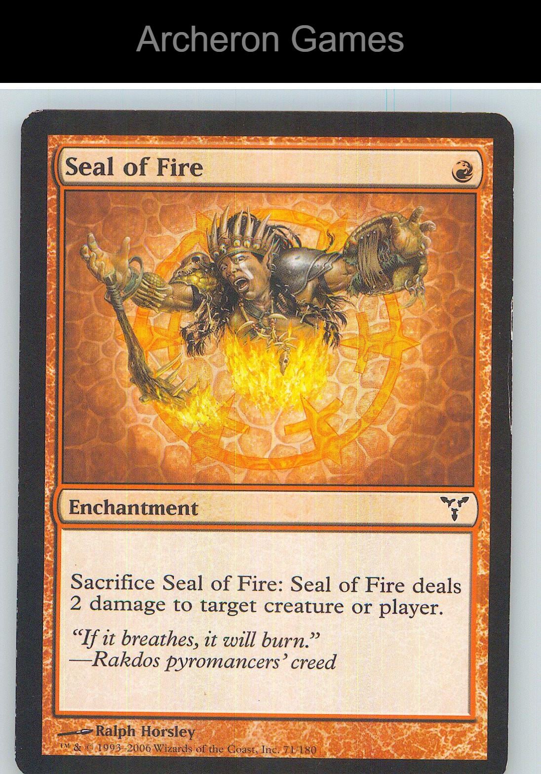 Seal of Fire DIS 71 C MTG Card NM/EX+