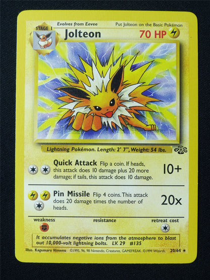 Jolteon 20/64 Jungle LP - Pokemon Card #GZ