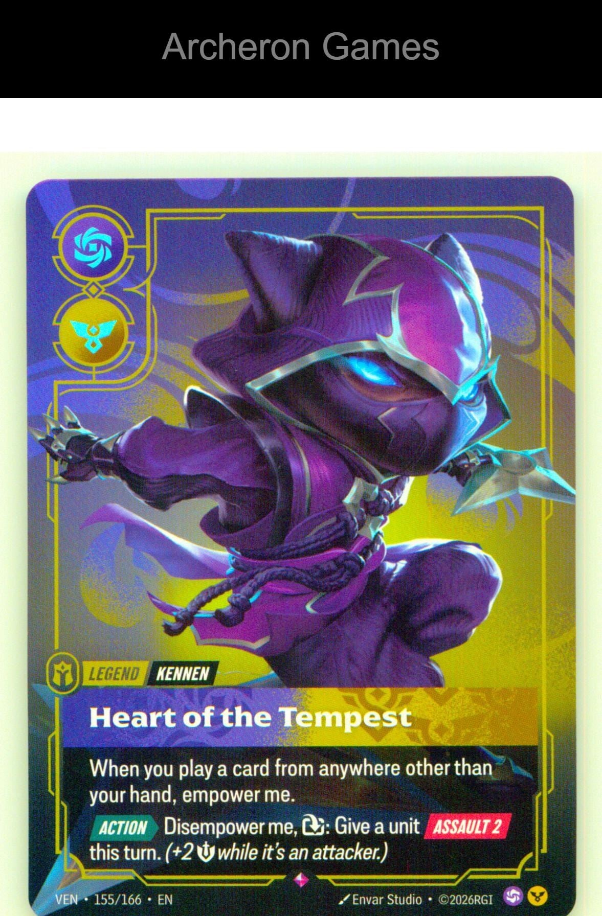 Yordle, Kennen - Heart of the Tempest VEN 155/166 R Vendetta Riftbound Card