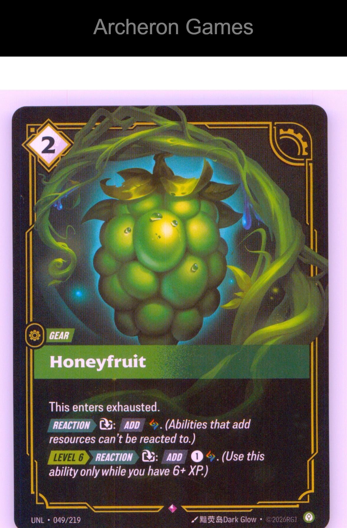 Honeyfruit UNL 049/219 R Unleashed Riftbound Card