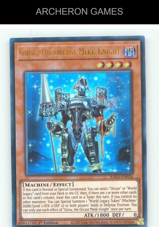 Girsu, the Orcust Mekk-Knight (UR) UR YUGIOH Card 1st Edition