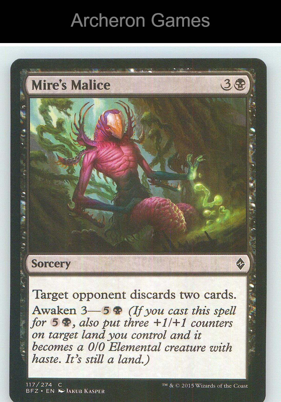 Mire's Malice BFZ 117 C MTG Card NM/EX+