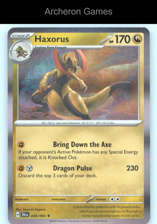 Pokemon Card Haxorus SFA 046/064 R Shrouded Fable Holo