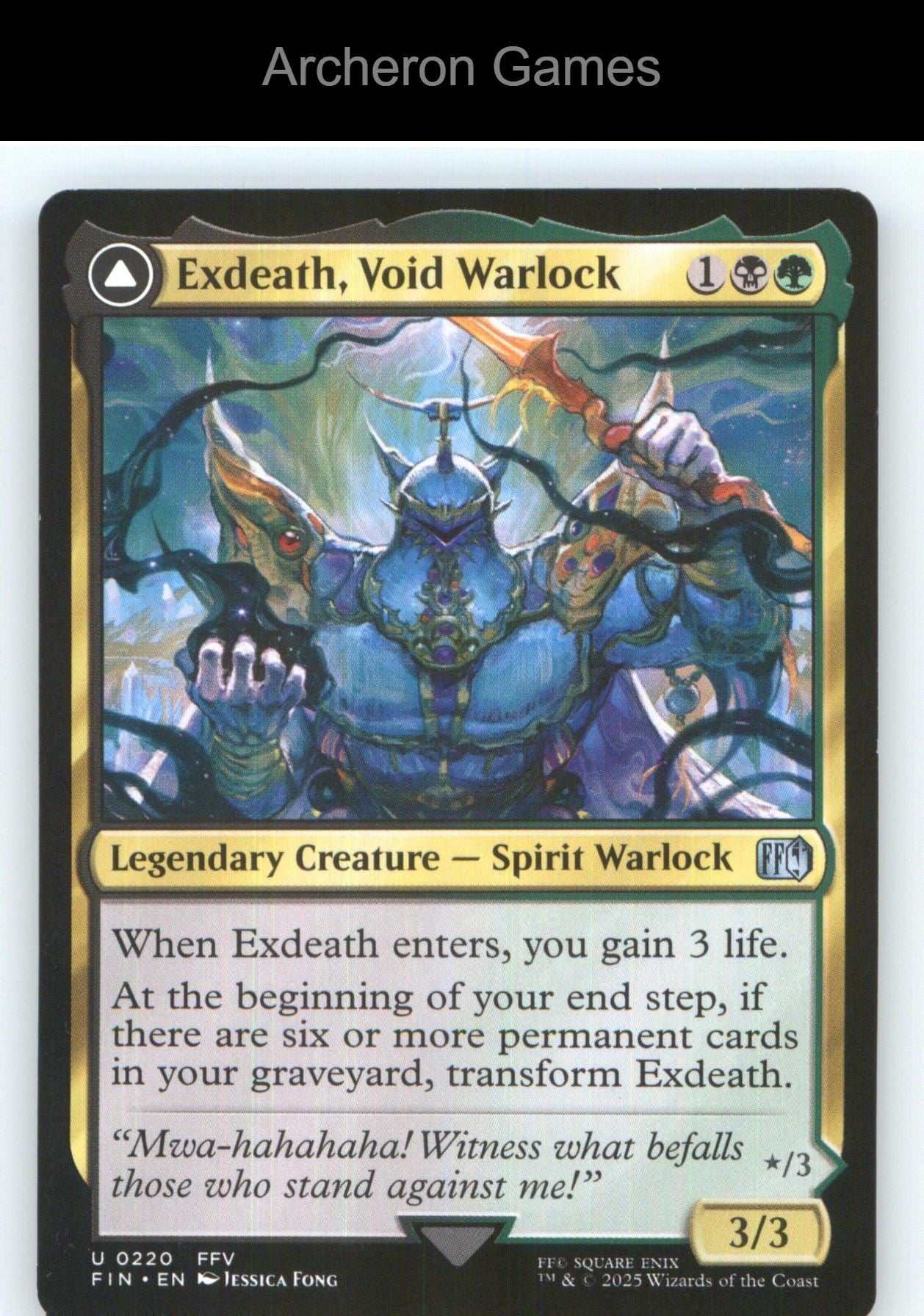 Exdeath, Void Warlock FIN 220 UC MTG Card NM/EX+