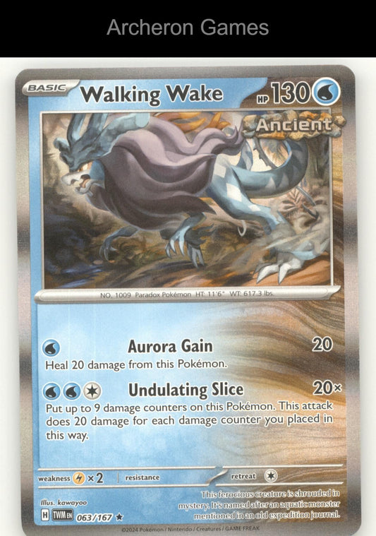 Pokemon Card Walking Wake TWM 063/167 R Twilight Masquerade Holo