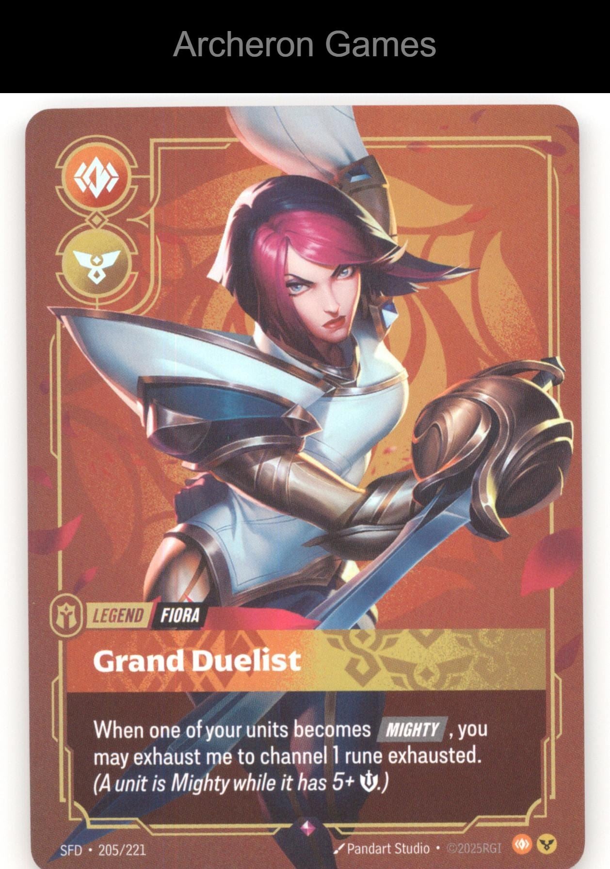 Fiora - Grand Duelist SFD 205/221 R  Card Spiritforged