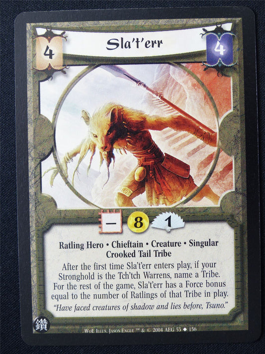 Sla't'err - WoE - Legend of the Five Rings L5R Card #ZR