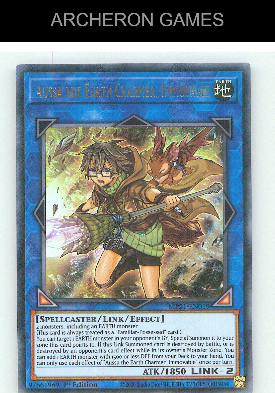 Aussa the Earth Charmer, Immovable Ultra Rare YUGIOH Card 1st Edition
