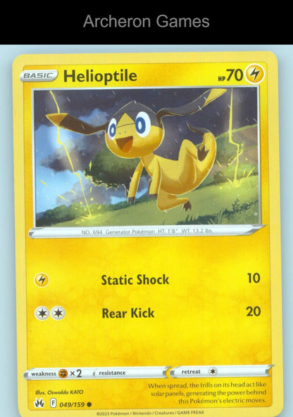 Pokemon Card Helioptile CRZ 049/159 C Crown Zenith