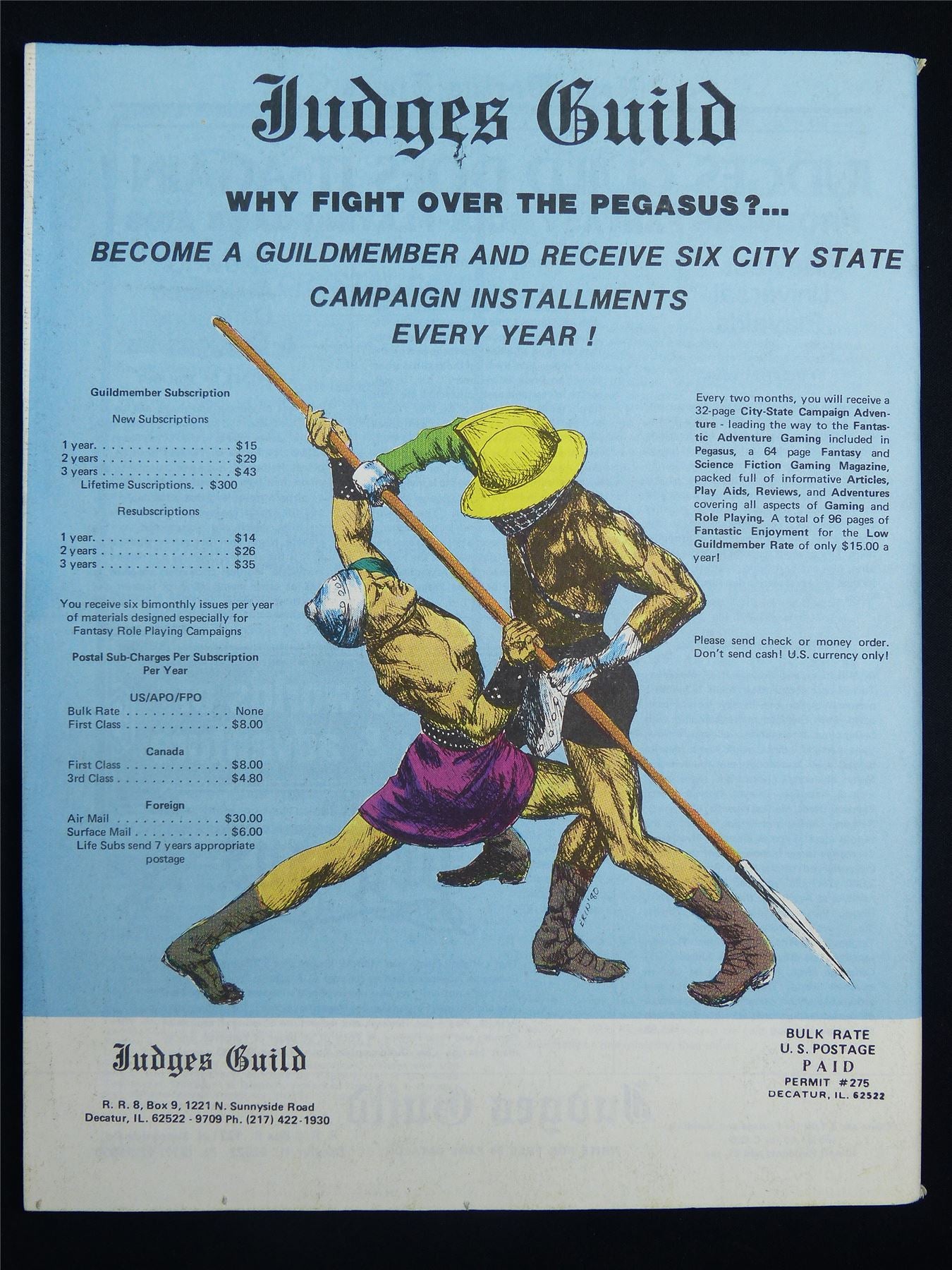 Pegasus: Monotheism in Fantasy Games -  Judges Guild Publications Booklet #2SW