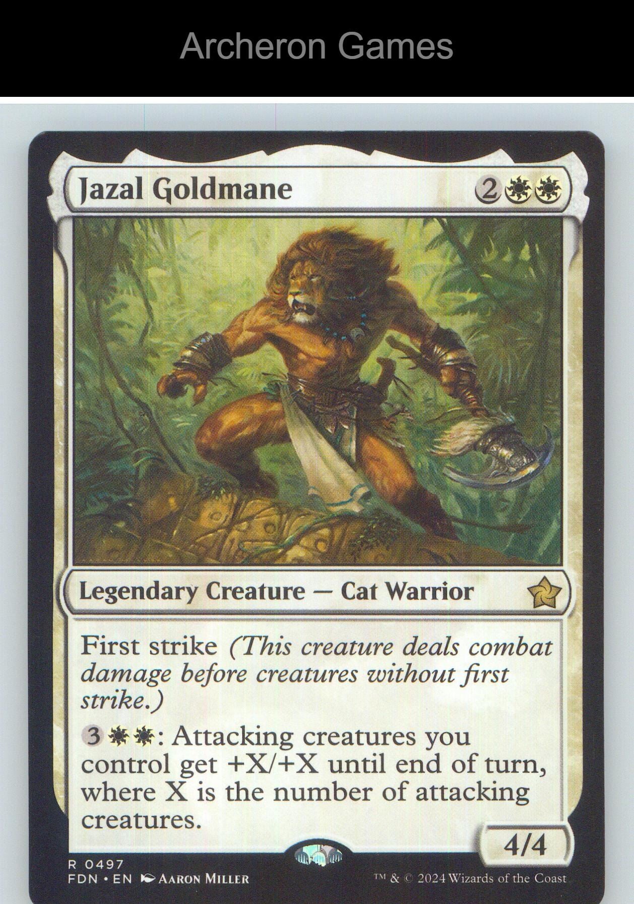 Jazal Goldmane FDN 497 R MTG Card NM/EX+