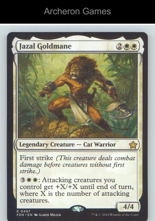 Jazal Goldmane FDN 497 R MTG Card NM/EX+